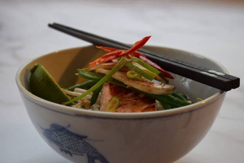 Thai Salmon Bowl Food